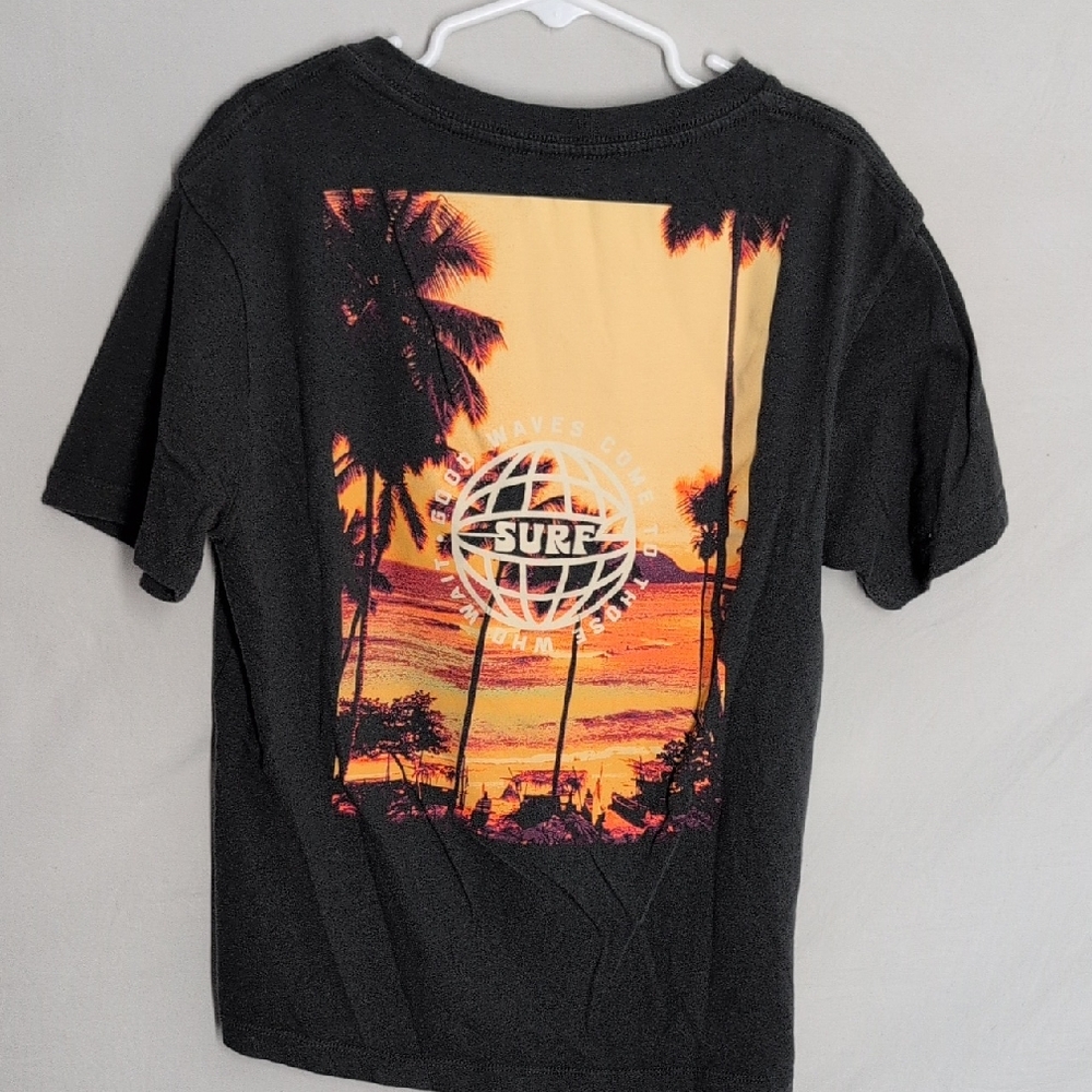 Kids Black Graphic T-Shirt